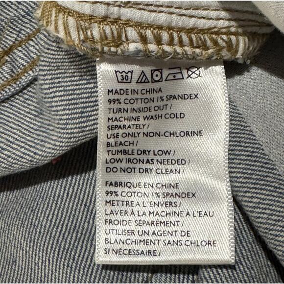 BDG UO SZ 25W Girlfriend Jean Shorts Hi-Rise Zip-Fly Distressed Frayed Hem Blue - Picture 5 of 6